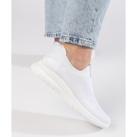 Zapatillas deportivas sin cordones blancas. blanco 3