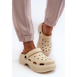 Chanclas de mujer de espuma con suela maciza, Beige Danollia 4