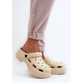 Chanclas de mujer de espuma con suela maciza, Beige Danollia 2 Chanclas de mujer de espuma con suela maciza, Beige Danollia 2