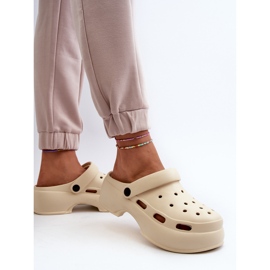 Chanclas de mujer de espuma con suela maciza, Beige Danollia 5