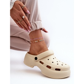 Chanclas de mujer de espuma con suela maciza, Beige Danollia 6