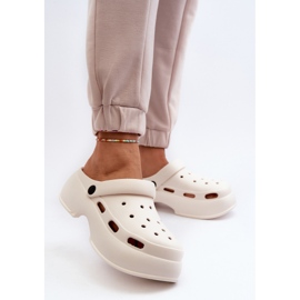Chanclas de espuma para mujer con suela maciza, Blanco Danollia 3