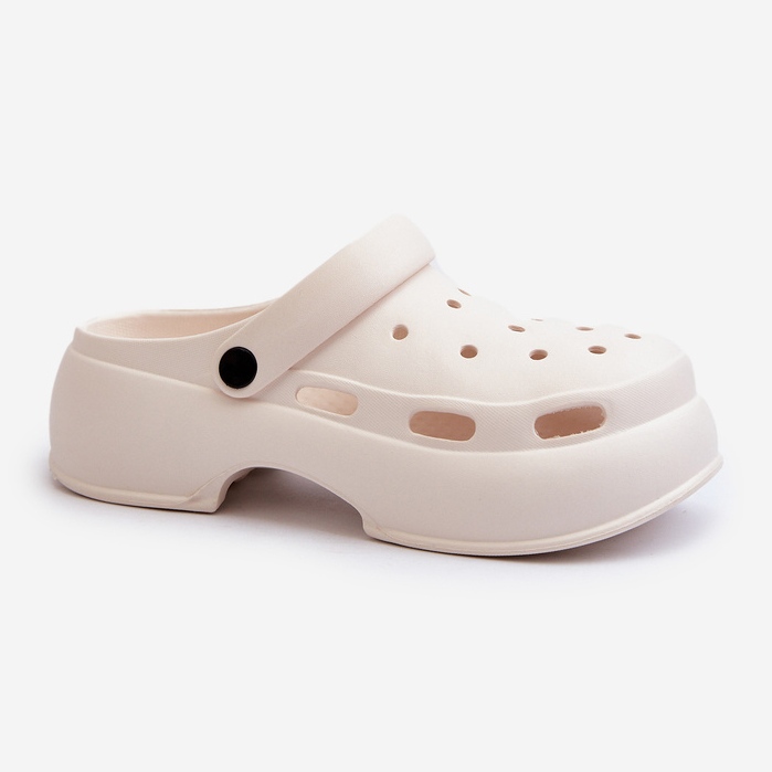 Chanclas de espuma para mujer con suela maciza, Blanco Danollia 1