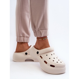 Chanclas de espuma para mujer con suela maciza, Blanco Danollia 5
