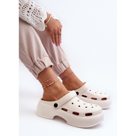 Chanclas de espuma para mujer con suela maciza, Blanco Danollia 6