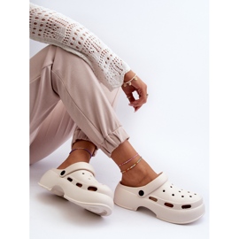 Chanclas de espuma para mujer con suela maciza, Blanco Danollia 7