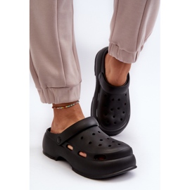 Chanclas de espuma para mujer con suela maciza, Negro Danollia 4