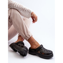 Chanclas de espuma para mujer con suela maciza, Negro Danollia 7