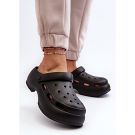 Chanclas de espuma para mujer con suela maciza, Negro Danollia 3
