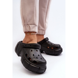 Chanclas de espuma para mujer con suela maciza, negro Witima 3