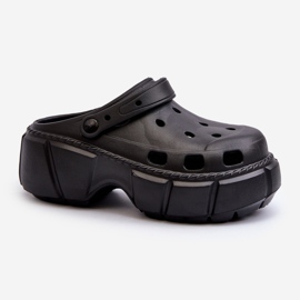 Chanclas de espuma para mujer con suela maciza, negro Witima 1