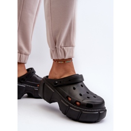 Chanclas de espuma para mujer con suela maciza, negro Witima 5