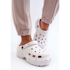 Chanclas de espuma para mujer con suela maciza, blanco Witima 4