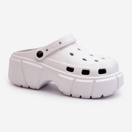 Chanclas de espuma para mujer con suela maciza, blanco Witima 1