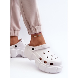 Chanclas de espuma para mujer con suela maciza, blanco Witima 5