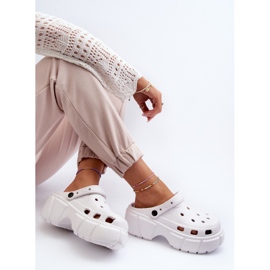 Chanclas de espuma para mujer con suela maciza, blanco Witima 7