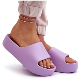 Chanclas Oreithano Moradas Suela Gruesa para Mujer violeta 7