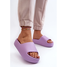Chanclas Oreithano Moradas Suela Gruesa para Mujer violeta 3