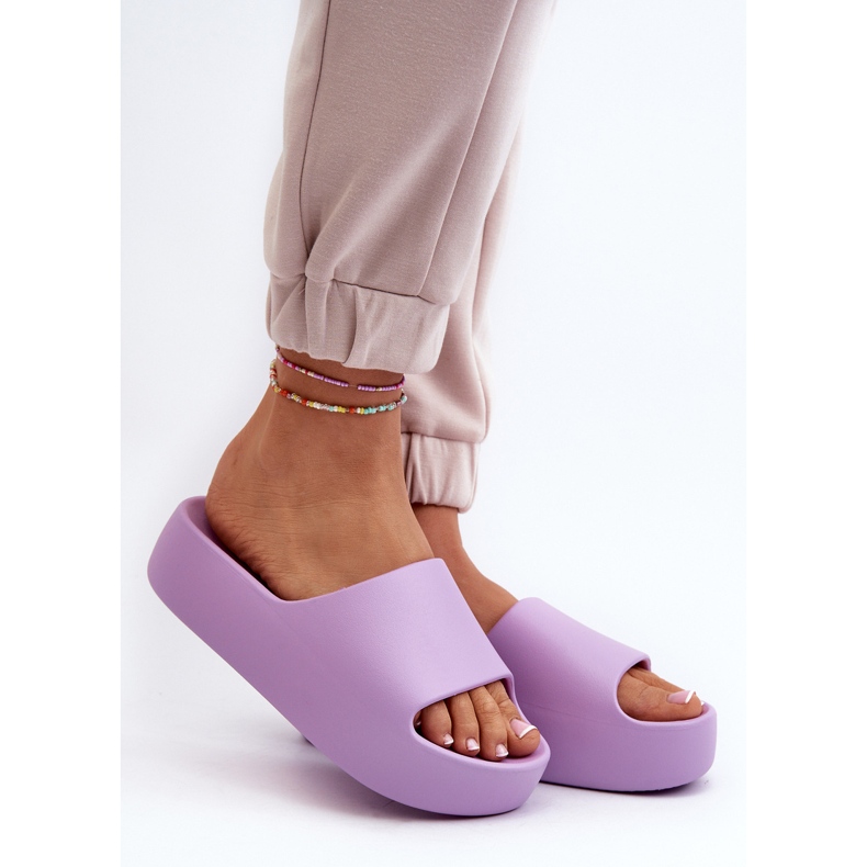 Chanclas Oreithano Moradas Suela Gruesa para Mujer púrpura 2