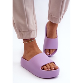 Chanclas Oreithano Moradas Suela Gruesa para Mujer violeta 4