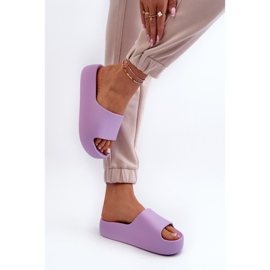 Chanclas Oreithano Moradas Suela Gruesa para Mujer violeta 6