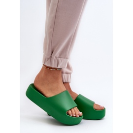 Chanclas de Mujer con Suela Gruesa, Verde Oreithano 2