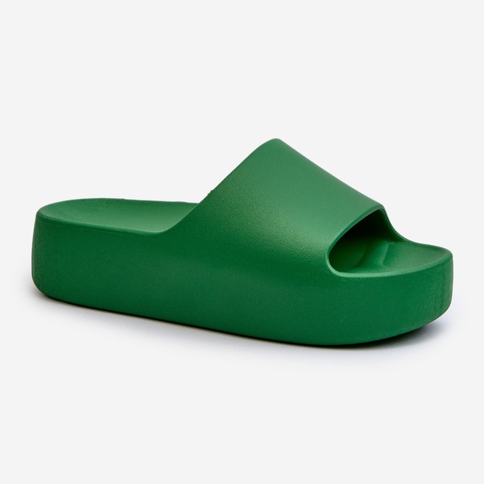 Chanclas de Mujer con Suela Gruesa, Verde Oreithano 1