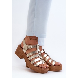 Zazoo 40410 Sandalias Mujer Piel Dorado 3