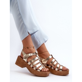 Zazoo 40410 Sandalias Mujer Piel Dorado 9