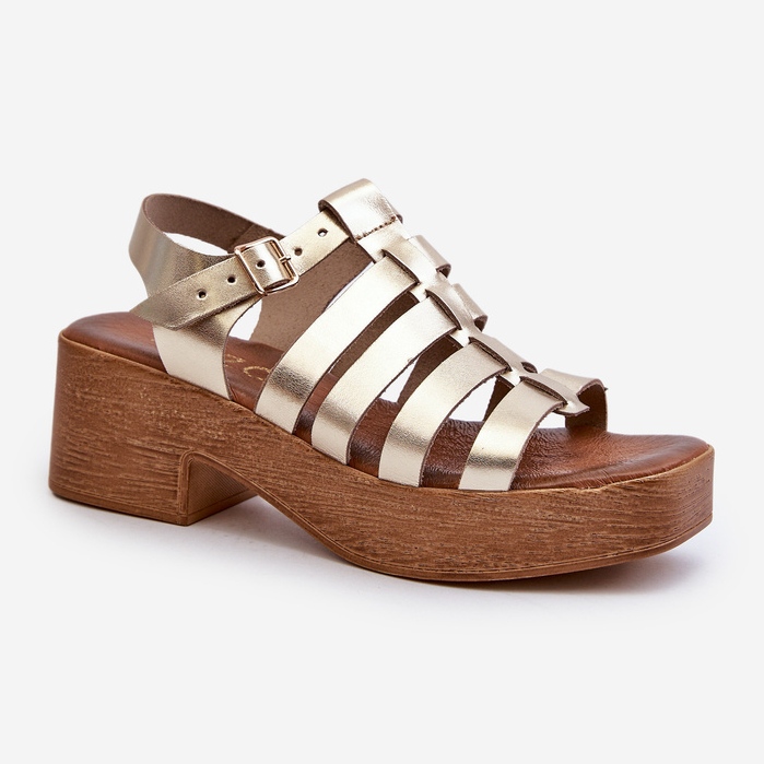 Zazoo 40410 Sandalias Mujer Piel Dorado 2