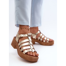 Zazoo 40410 Sandalias Mujer Piel Dorado 4