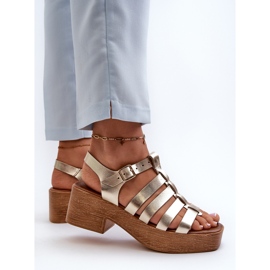 Zazoo 40410 Sandalias Mujer Piel Dorado 6