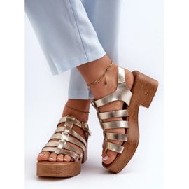 Zazoo 40410 Sandalias Mujer Piel Dorado 8