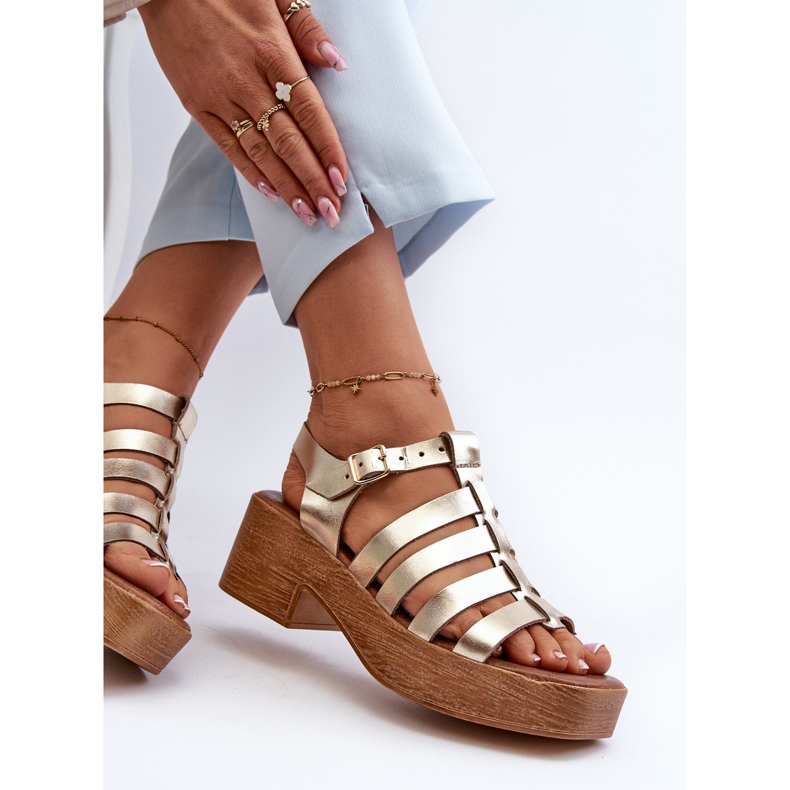 Zazoo 40410 Sandalias Mujer Piel Dorado 1