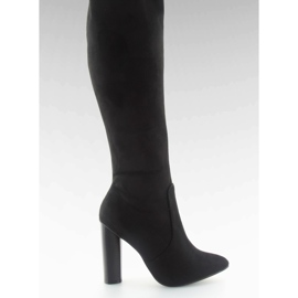 Botas altas de mujer con puntera almendrada negro 7