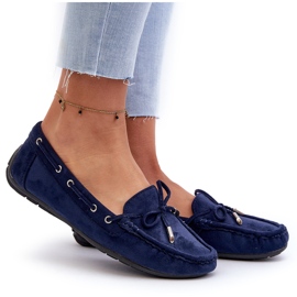 Mocasines Mujer Ante Azul Marino Si Passione 11