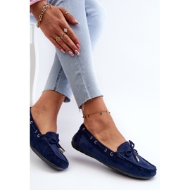 Mocasines Mujer Ante Azul Marino Si Passione 1