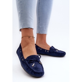 Mocasines Mujer Ante Azul Marino Si Passione 5