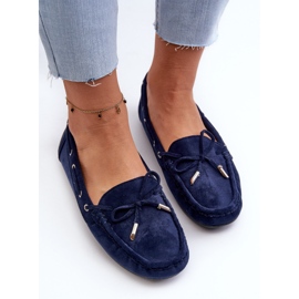 Mocasines Mujer Ante Azul Marino Si Passione 7