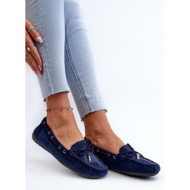Mocasines Mujer Ante Azul Marino Si Passione 2