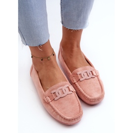 Mocasines de ante de moda para mujer rosa claro Rabell rosado 6