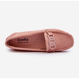 Mocasines de ante de moda para mujer rosa claro Rabell rosado 7