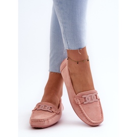Mocasines de ante de moda para mujer rosa claro Rabell rosado 8