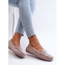 Mocasines De Ante De Moda Para Mujer Morado Rabell violeta 1