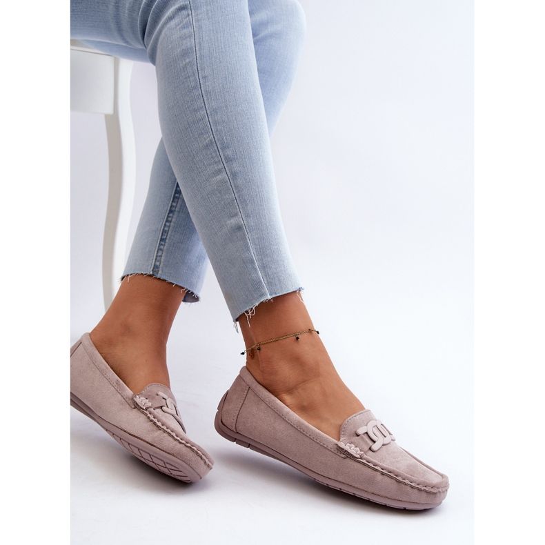 Mocasines De Ante De Moda Para Mujer Morado Rabell púrpura 1