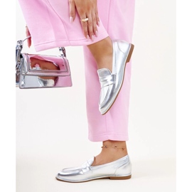 Mocasines Nasia clásicos plateados plata 4