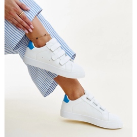 Zapatillas con velcro en blanco y azul de Samala 2