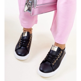 Deportivas Antonietta negras con pedrería negro 3
