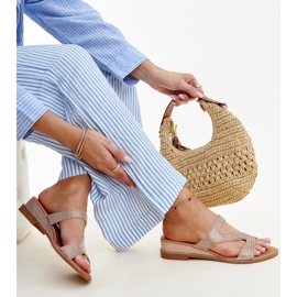 Pantuflas rosas con cuña baja de Asker 1