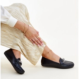 Mocasines negros decorados con pedrería Adiba 1 Mocasines negros decorados con pedrería Adiba 1